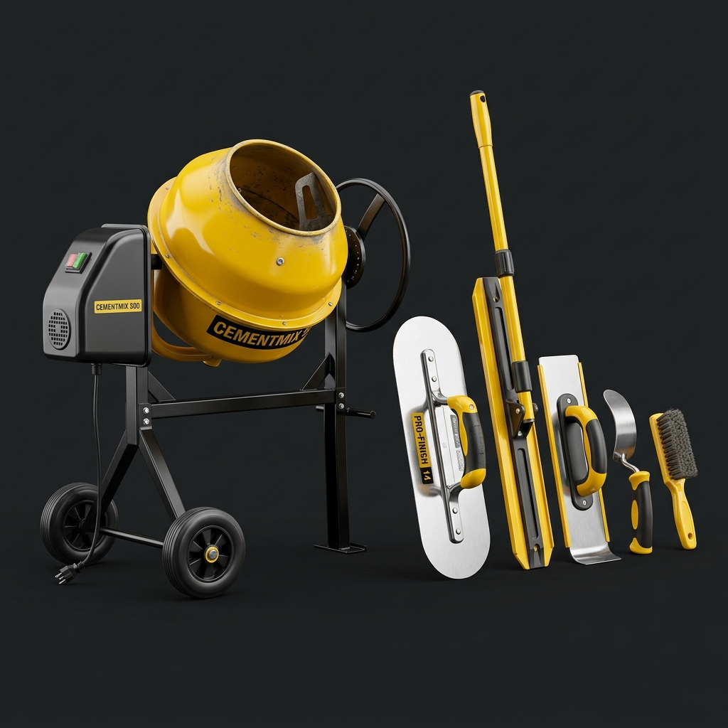 3D professional concrete flatwork tools