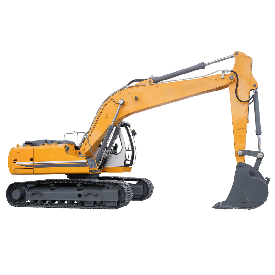 Heavy duty tracked excavator