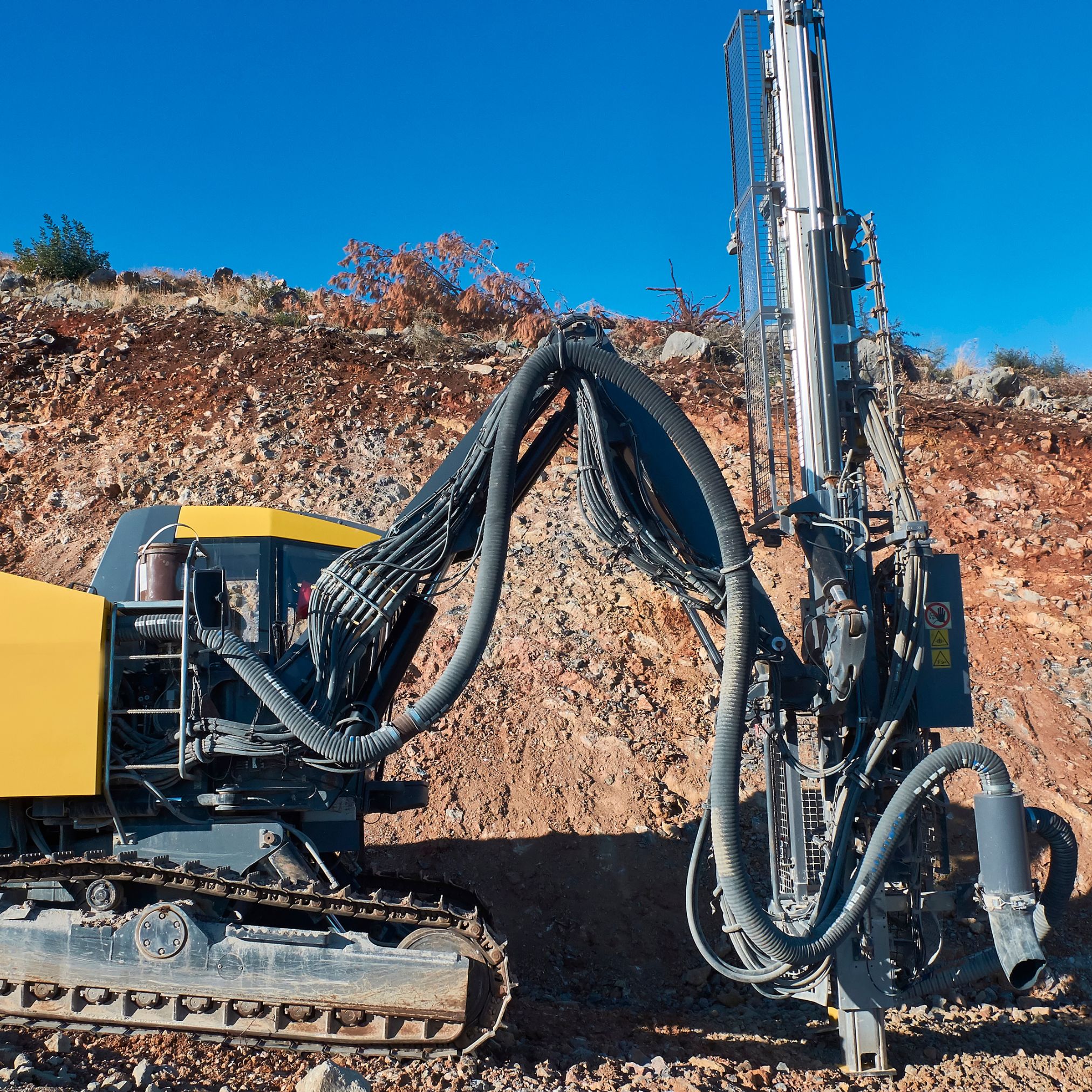 Drilling equipment being operated on a construction site in Washington